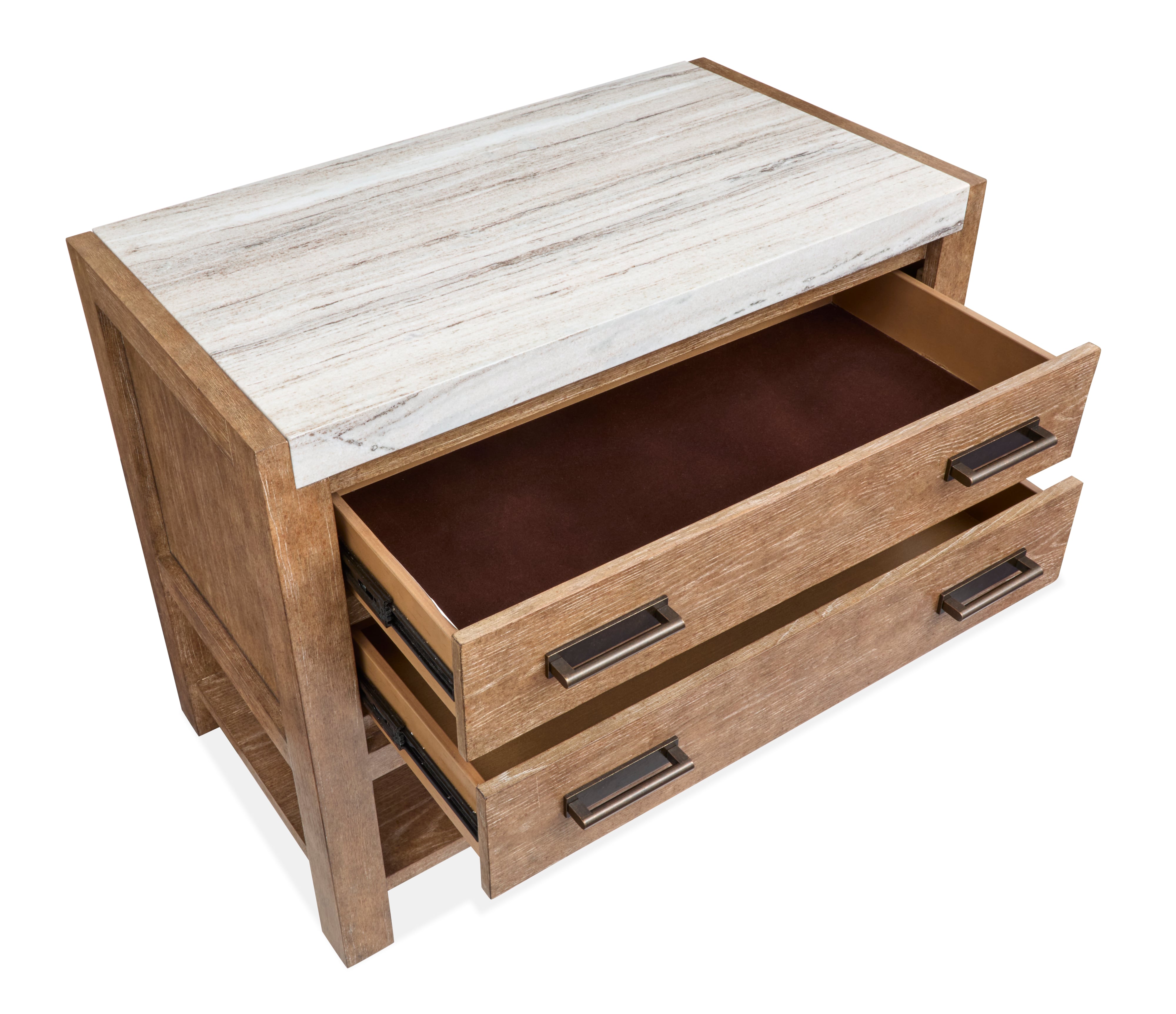 2-Drawer Open Nightstand