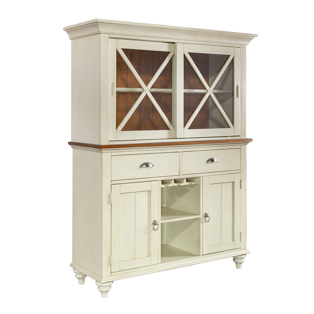 Liberty Furniture Ocean Isle Buffet & Hutch Set