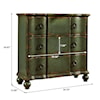 Accentrics Home Accents Teal Green Distressed 3 Drawer Chest