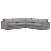 Casual 5-Piece Modular Sectional Sofa with Deep-Seated Design