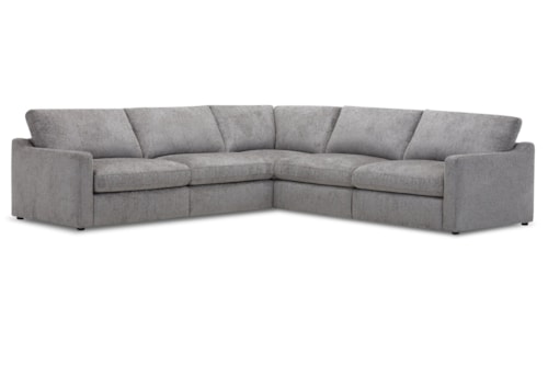 Casual 5-Piece Modular Sectional Sofa with Deep-Seated Design