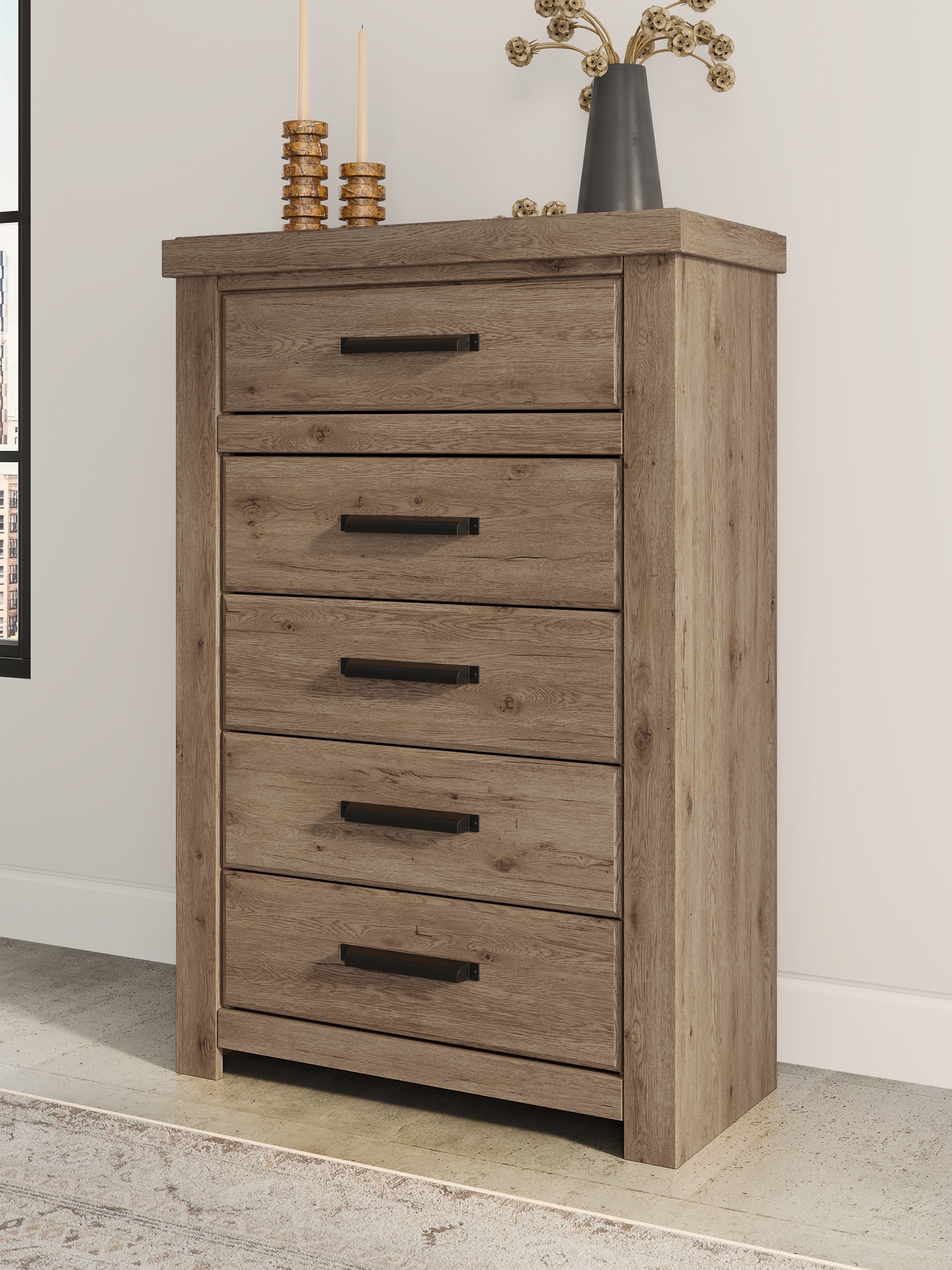 Signature Design by Ashley Oliandon Five Drawer Chest