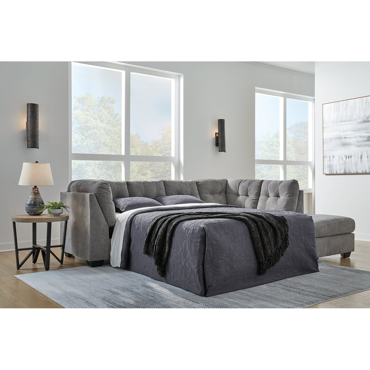 Ashley Furniture Signature Design Marleton 2-Piece Sleeper Sectional with Chaise