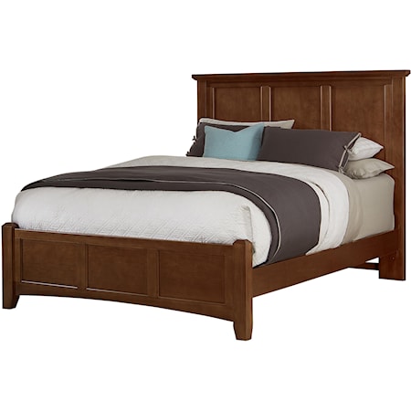 Transitional Full Mansion Bed with Low Profile Footboard