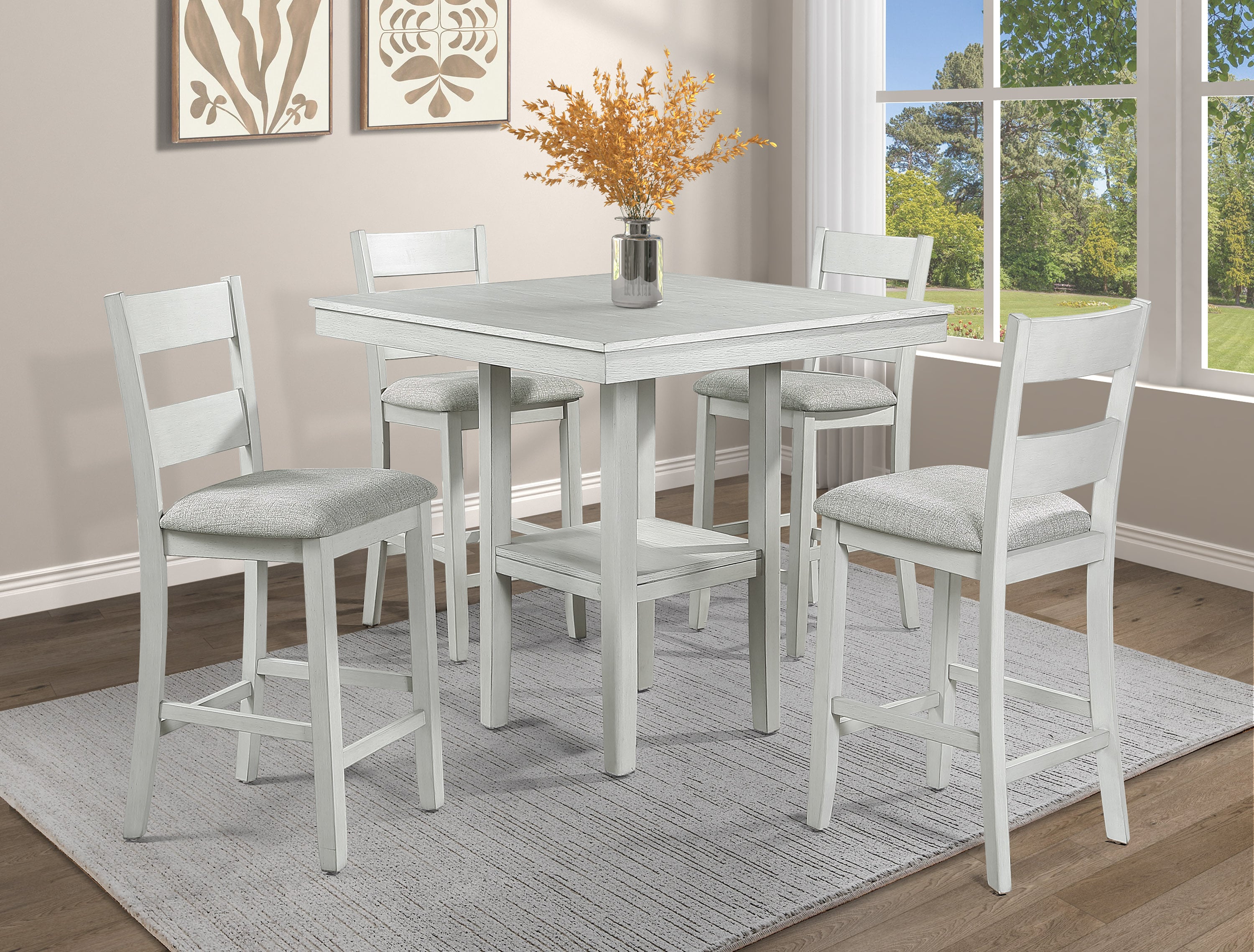 Tall white dining table hot sale