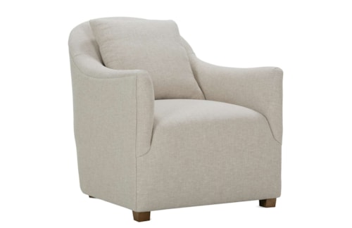 Casual Accent Chair with Loose Pillow Back