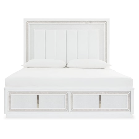 King Upholstered Storage Bed