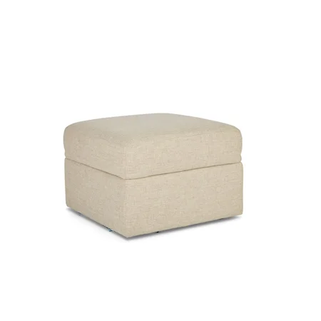 Contemporary Storage Ottoman with Hidden Casters
