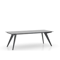Contemporary Customizable Rectangular Table with Leaf