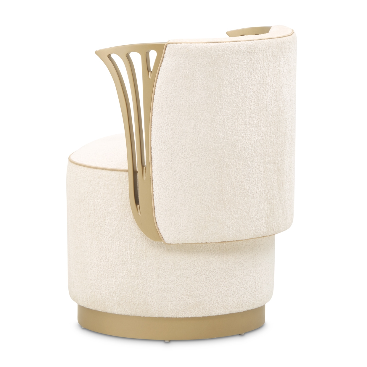 Upholstered Barrel-Back Vanity Chair