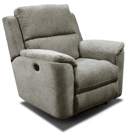 Casual Power Rocker Recliner with Power Tilt Headrest
