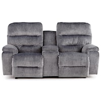 Power Space Saver Reclining Console Loveseat with USB Ports