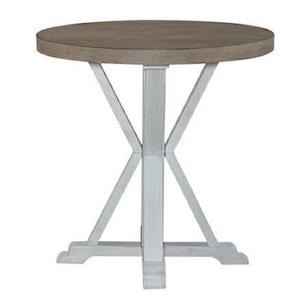 Round Pedestal End Table