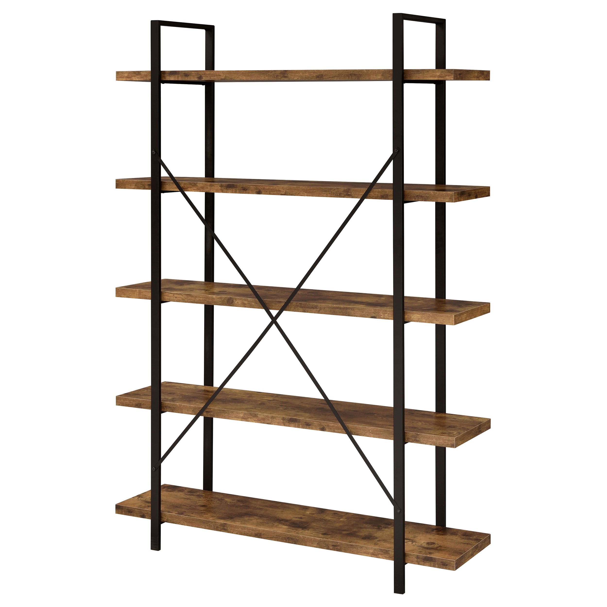 Coaster Cole 70784 NUTMEG 5 SHELF BOOKCASE 7 Day Furniture