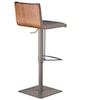 Armen Living Cafe Adjustable Swivel Metal Barstool