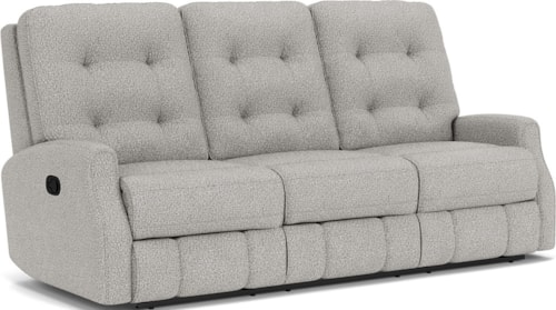 Button Tufted Manual Reclining Sofa