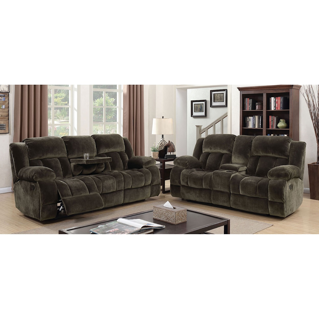 Furniture of America Sadhbh 3-Piece Living Room Set