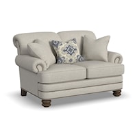 Traditional Rolled Back Loveseat