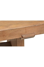 Magnussen Home Lindon Dining Farmhouse Lindon Arm Bench with Low Back
