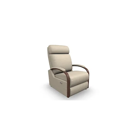 Swivel Glider Recliner with Exposed Wood Arms