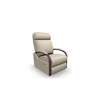 Swivel Glider Recliner with Exposed Wood Arms