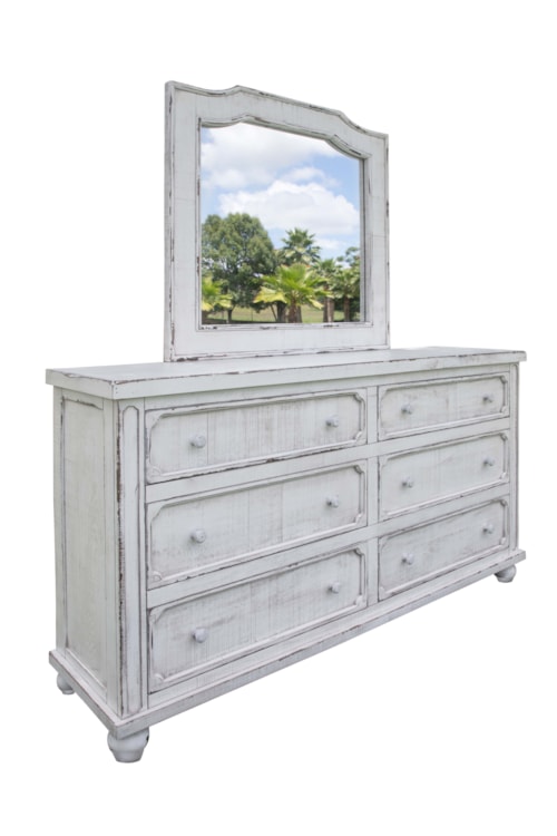 Relaxed Vintage Dresser and Mirror