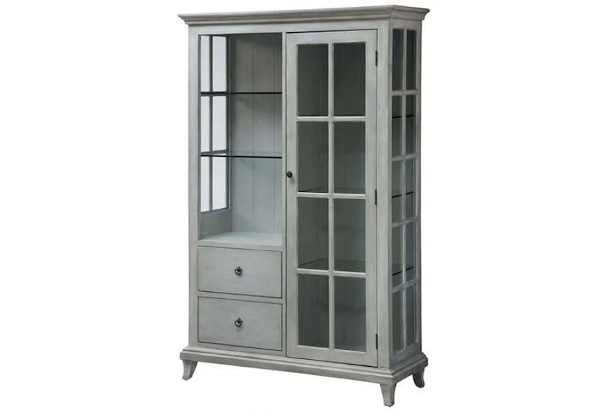 Accent Furniture Meadowbrook Glass Shelf Curio by Crestview Collection at Factory Direct Furniture