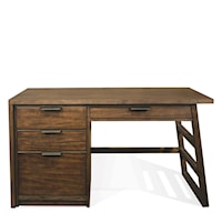 Single Pedestal Desk with Outlet Bar in Top Panel