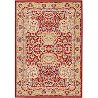 5'6" x 8' Red Rectangle Rug