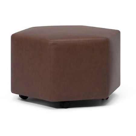 Mingle Ottomans Contemporary Hexagon Ottoman