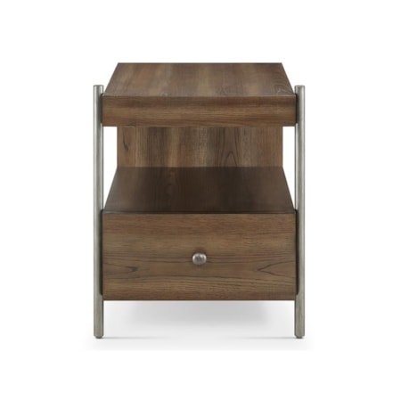 1-Drawer Rectangular End Table