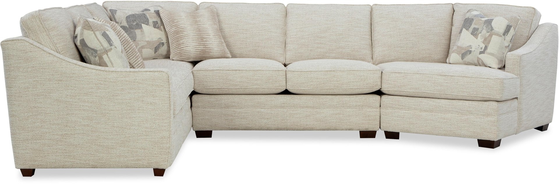 3-Piece Sectional Sofa with RAF Cuddler