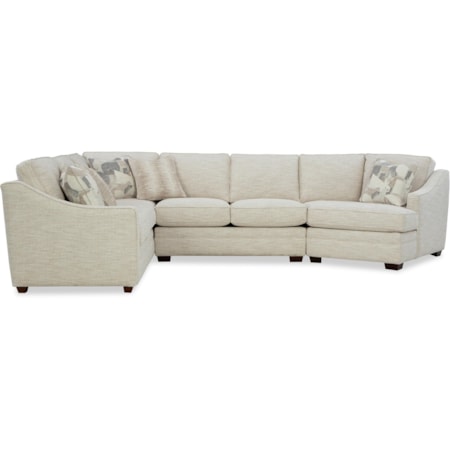 3-Piece Sectional Sofa with RAF Cuddler