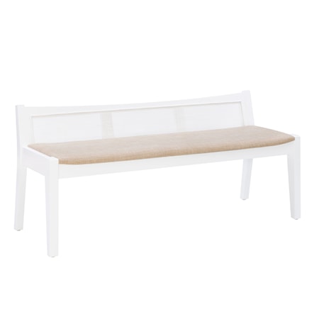 Upholstered Cane Bench