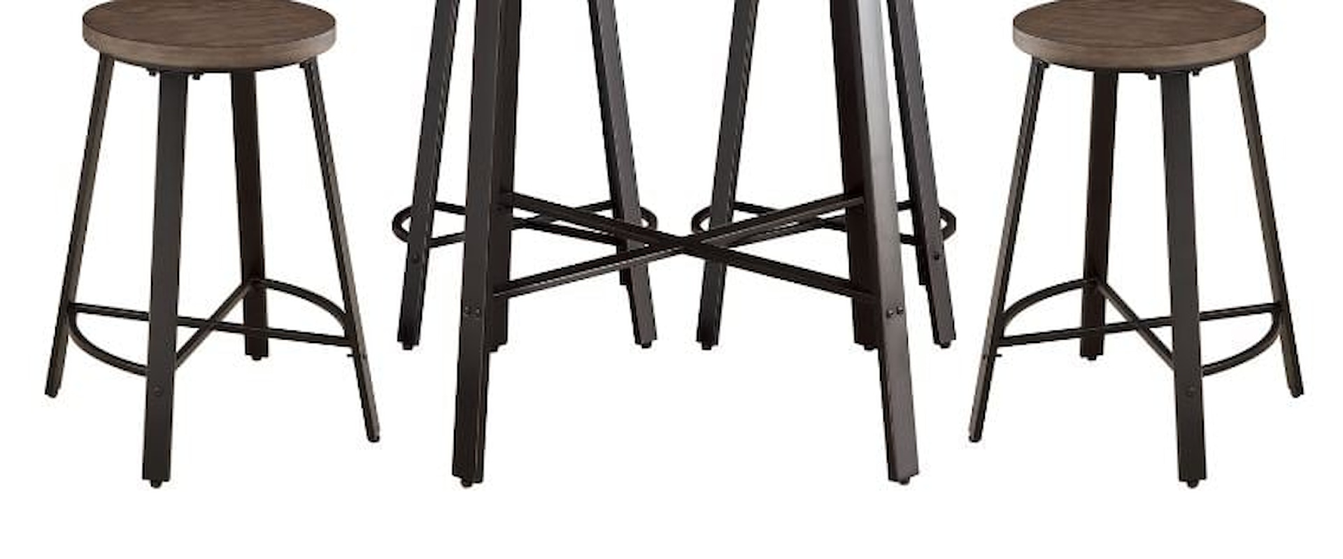 Chevre 5-Piece Industrial Counter Height Dining Set