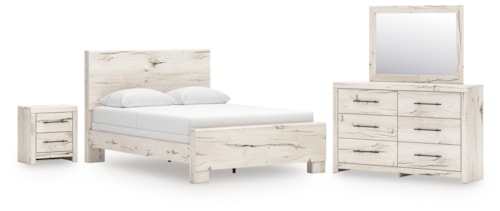Queen Panel Bed, Dresser, Mirror And Nightstand