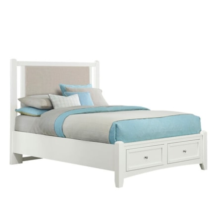 Grey Upholstered Queen Bed