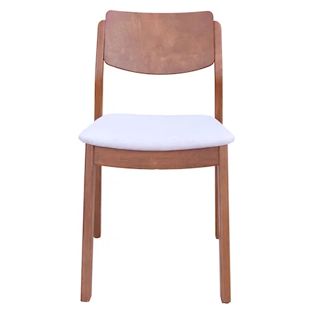 Desdamona Dining Chair Light Gray & Walnut