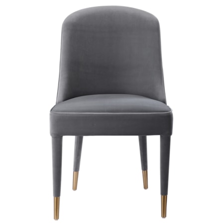 Brie Armless Chair Gray Set Of 2