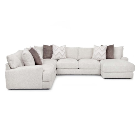 4-Piece Modular Sectional with Round Ottoman