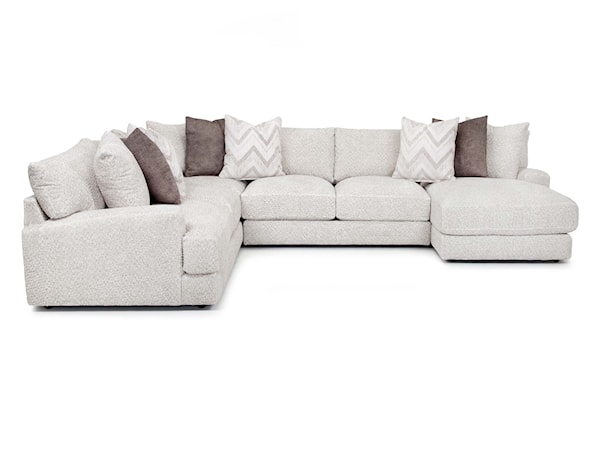 4-Piece Modular Sectional with Round Ottoman