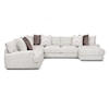 Franklin 877 Lennox 4-Piece Modular Sectional with Round Ottoman