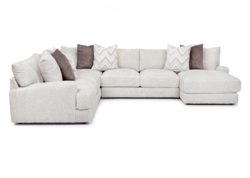 Transitional 4-Piece Modular Sectional