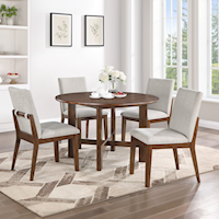 5-Piece Dining Set with Round Table