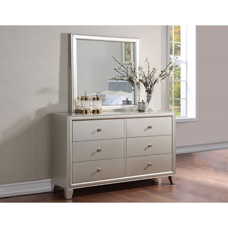 Dresser &amp; Mirror Set