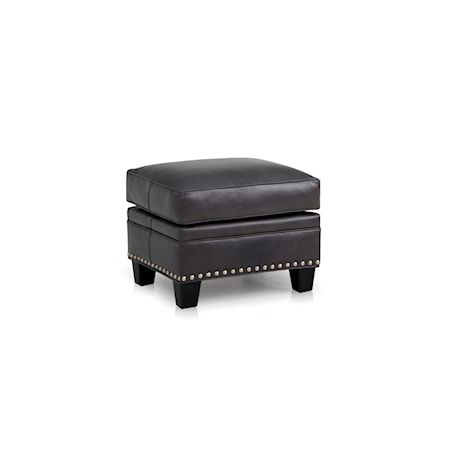 Ottoman With Nailhead Trim