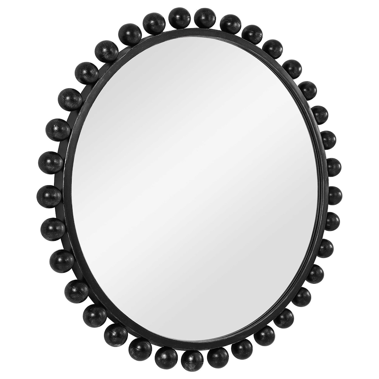 Uttermost Mirrors - Round Cyra Black Round Mirror