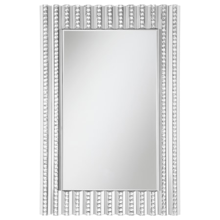 Aideen 32 x 47 Inch Crystal Wall Mirror