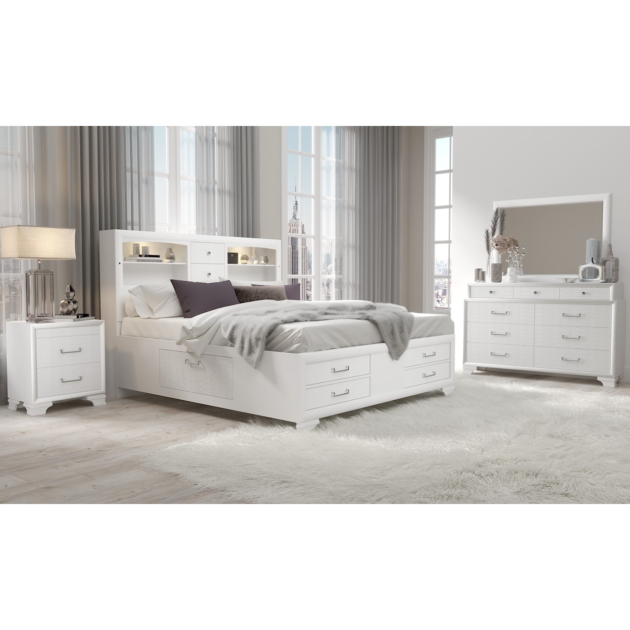 Global Furniture Jordyn Queen Storage Bed