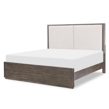 California King Upholstered Panel Bed